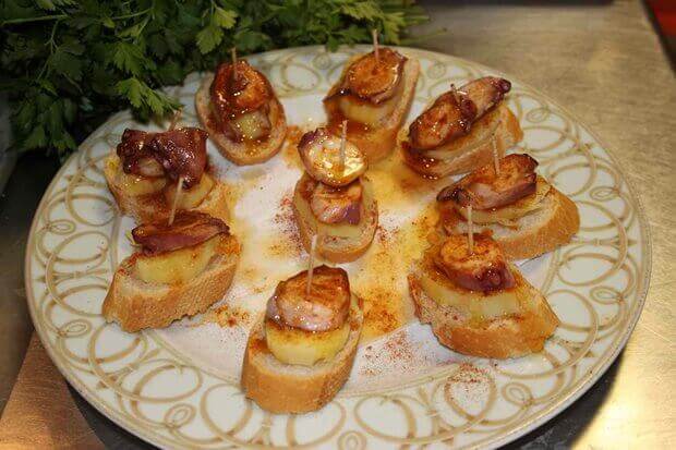 Montadito pulpo