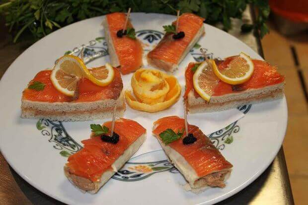 Montadito salmón